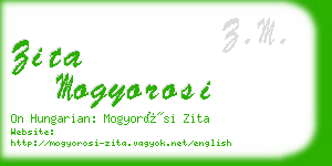 zita mogyorosi business card